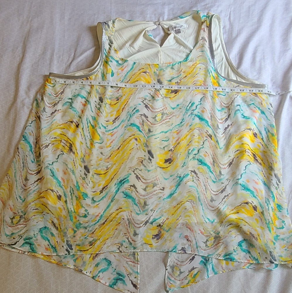 Jennifer Lopez colorful Tank Top/Blouse 2X - Picture 8 of 9